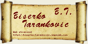 Biserko Taranković vizit kartica